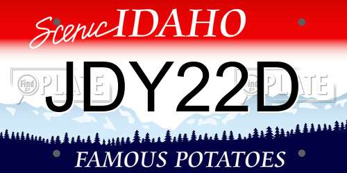 JDY22D Idaho License Plate