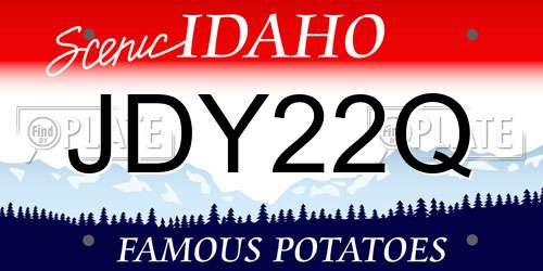 JDY22Q Idaho License Plate