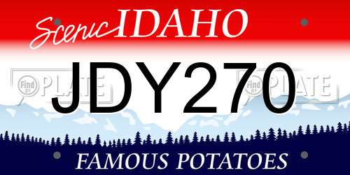 JDY270 Idaho License Plate