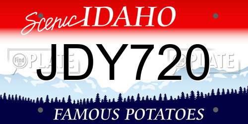 JDY720 Idaho License Plate