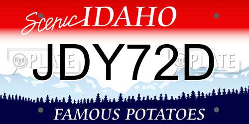 JDY72D Idaho License Plate