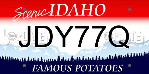JDY77Q Idaho License Plate