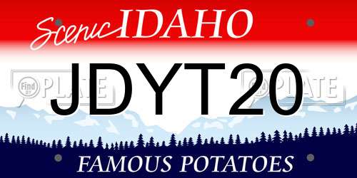 JDYT20 Idaho License Plate