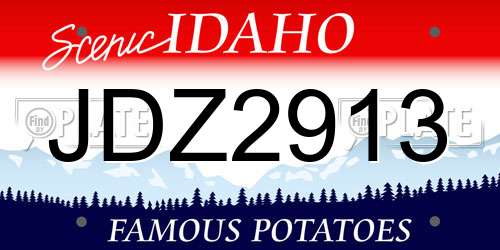 JDZ2913 Idaho License Plate