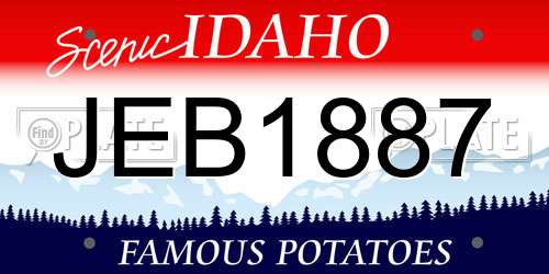 JEB1887 Idaho License Plate