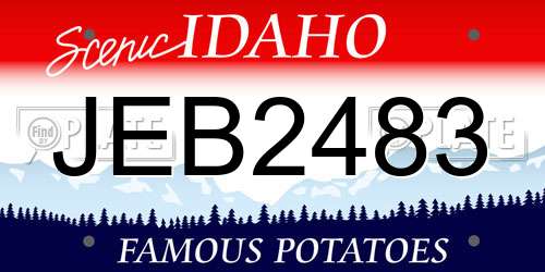 JEB2483 Idaho License Plate