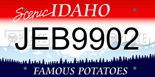 JEB9902 Idaho License Plate