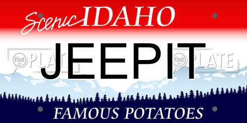 JEEPIT Idaho License Plate