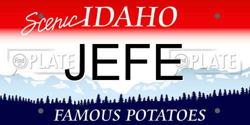 JEFE Idaho License Plate