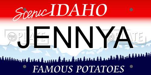 JENNYA Idaho License Plate