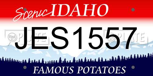 JES1557 Idaho License Plate
