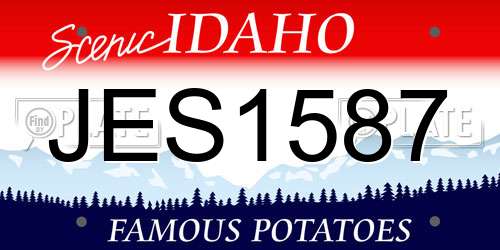 JES1587 Idaho License Plate