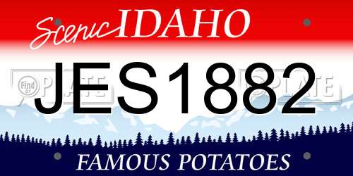 JES1882 Idaho License Plate