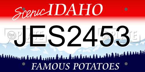 JES2453 Idaho License Plate