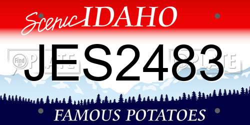 JES2483 Idaho License Plate