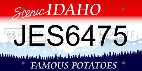 JES6475 Idaho License Plate