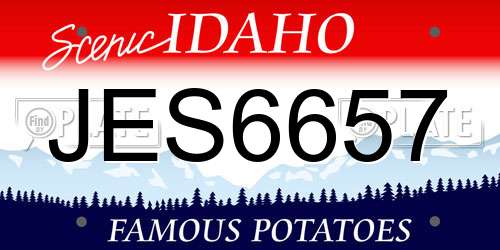 JES6657 Idaho License Plate