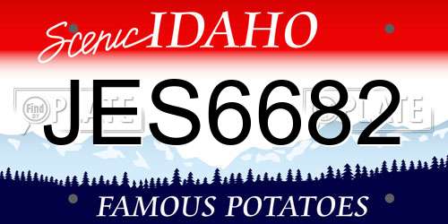 JES6682 Idaho License Plate