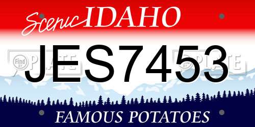 JES7453 Idaho License Plate