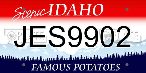 JES9902 Idaho License Plate