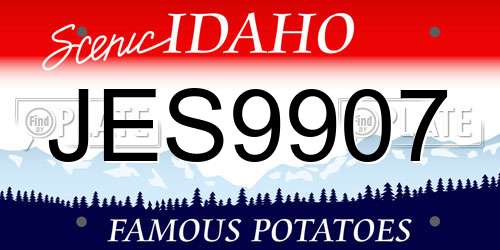 JES9907 Idaho License Plate