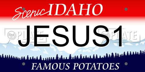 JESUS1 Idaho License Plate