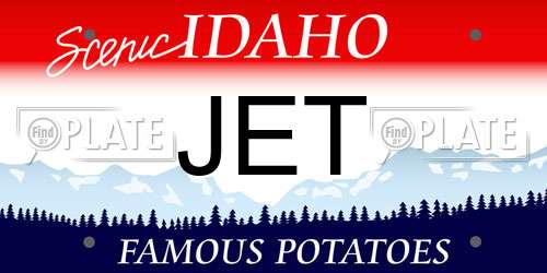 JET Idaho License Plate