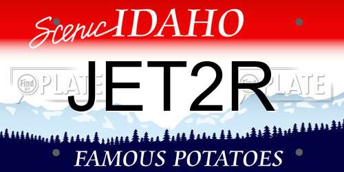 JET2R Idaho License Plate
