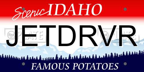 JETDRVR Idaho License Plate