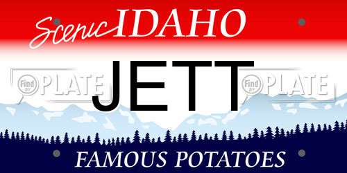 JETT Idaho License Plate