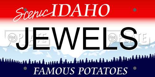 JEWELS Idaho License Plate