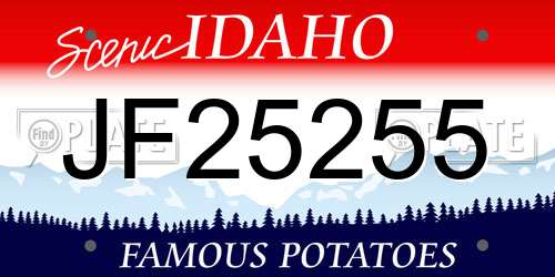 JF25255 Idaho License Plate