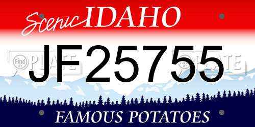 JF25755 Idaho License Plate