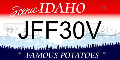 JFF30V Idaho License Plate