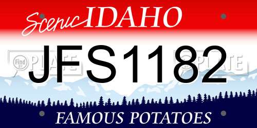 JFS1182 Idaho License Plate