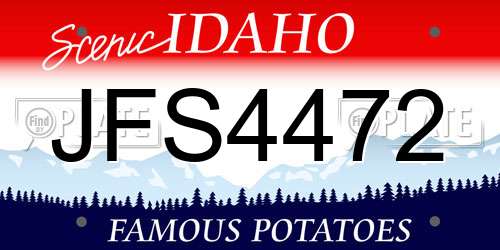 JFS4472 Idaho License Plate