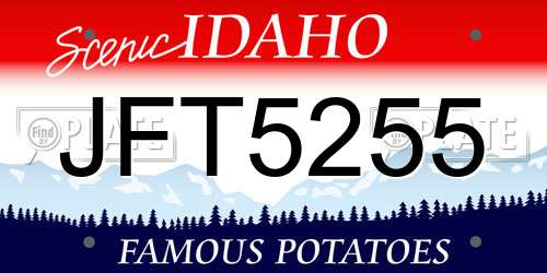 JFT5255 Idaho License Plate