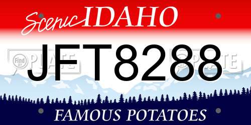 JFT8288 Idaho License Plate