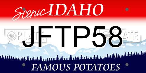 JFTP58 Idaho License Plate