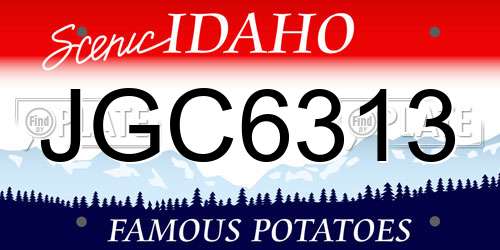 JGC6313 Idaho License Plate