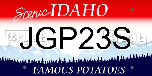 JGP23S Idaho License Plate