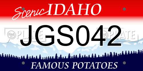 JGS042 Idaho License Plate