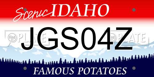 JGS04Z Idaho License Plate