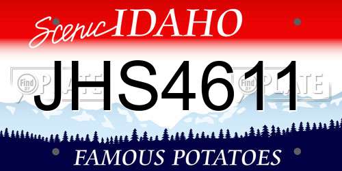 JHS4611 Idaho License Plate