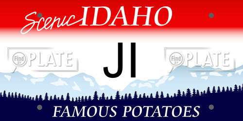 JI Idaho License Plate