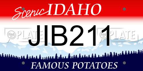 JIB211 Idaho License Plate
