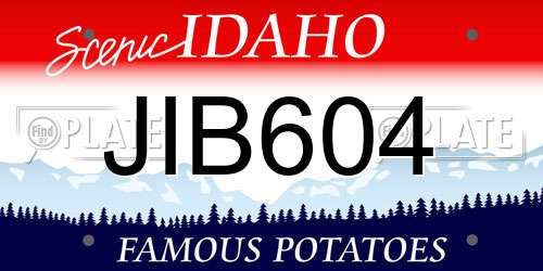 JIB604 Idaho License Plate