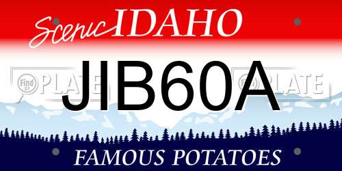 JIB60A Idaho License Plate