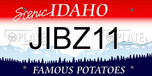 JIBZ11 Idaho License Plate