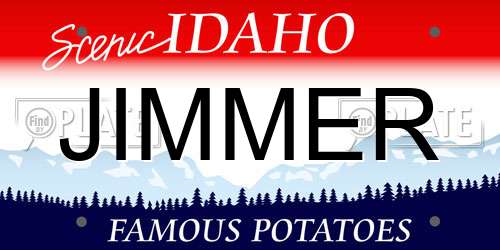 JIMMER Idaho License Plate
